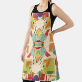 抽象芸術芸術的ジオメトリのシームレスなパターンコロ エプロン (インサイチュ)