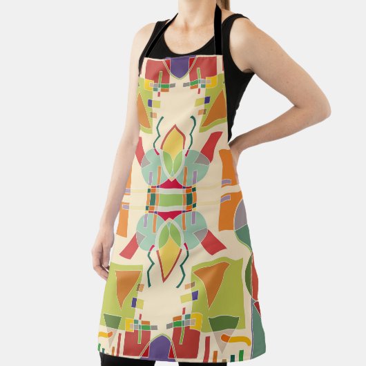 抽象芸術芸術的ジオメトリのシームレスなパターンコロ エプロン (インサイチュ)