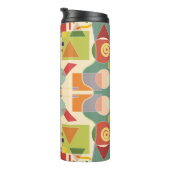 抽象芸術芸術的ジオメトリのシームレスなパターンコロ タンブラー (回転右)