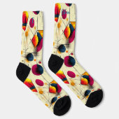 抽象芸術芸術的ソックス（ピンク、ネイビー、オレンジ） ソックス (右)