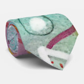 抽象芸術芸術的ノベルティブルーパープルレッドユニーク ネクタイ (ロール)