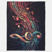 抽象芸術芸術的ノートテーマ フリースブランケット (正面)