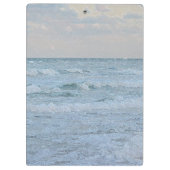 抽象芸術芸術的ブルー緑海波 クリップボード (裏面)