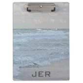 抽象芸術芸術的ブルー緑海波 クリップボード (正面)