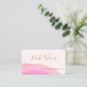 抽象芸術芸術的マゼンタピンク水彩事業 名刺 (スタンド正面)