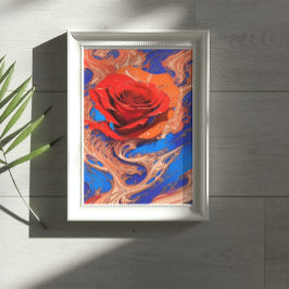 抽象芸術芸術的マーブルバラ ポスター