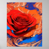 抽象芸術芸術的マーブルバラ ポスター (正面)
