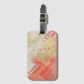 抽象芸術芸術的モダンカラフル ラゲッジタグ (正面縦)