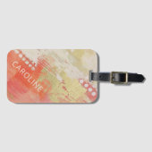 抽象芸術芸術的モダンカラフル ラゲッジタグ (正面横)