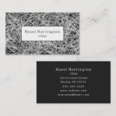 抽象芸術芸術的名刺白黒 名刺 (正面/裏面)