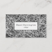 抽象芸術芸術的名刺白黒 名刺 (正面)