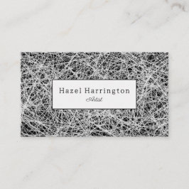 抽象芸術芸術的名刺白黒 名刺