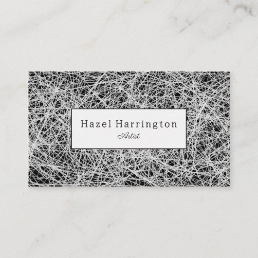 抽象芸術芸術的名刺白黒 名刺 (正面)