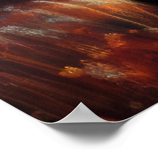 抽象芸術芸術的景観樺の木木 ポスター (角)