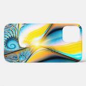抽象芸術芸術的金色と青モダン色の光 Case-Mate iPhoneケース (裏面 (横))
