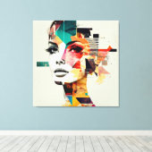 抽象芸術芸術 キャンバスプリント (インサイチュ (ウッドフロア))