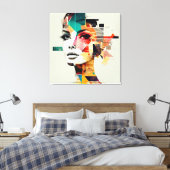 抽象芸術芸術 キャンバスプリント (インサイチュ (寝室))