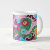 抽象芸術芸術 ジャンボコーヒーマグカップ (正面右)