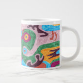抽象芸術芸術 ジャンボコーヒーマグカップ (右)