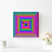 抽象芸術芸術 スクエア壁時計 (ホーム)