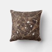 抽象芸術茶色と白の大理石 クッション (裏面)