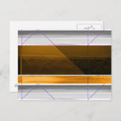 抽象芸術茶色と黄色 ポストカード (正面/裏面)