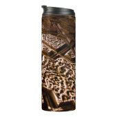 抽象芸術茶色の星 タンブラー (回転右)