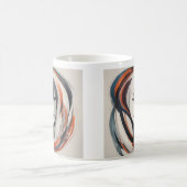 抽象芸術茶色の濃い金ゴールドコーヒーマグ コーヒーマグカップ (中央)