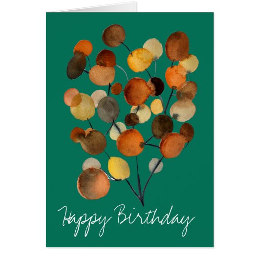 抽象芸術茶色の秋のアースツリーアート (正面)