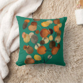 抽象芸術茶色の秋のアースツリーアート クッション (ブランケット)