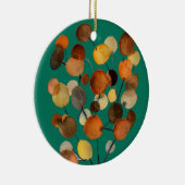 抽象芸術茶色の秋のアースツリーアート セラミックオーナメント (右)