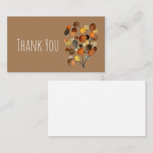 抽象芸術茶色の秋のアースツリーアート ノートカード (正面/裏面)