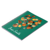 抽象芸術茶色の秋のアースツリーアート ノートブック (左側)