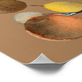 抽象芸術茶色の秋のアースツリーアート ポスター (角)