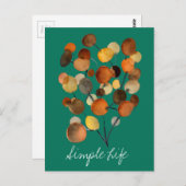 抽象芸術茶色の秋のアースツリーアート ポストカード (正面/裏面)