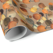 抽象芸術茶色の秋のアースツリーアート ラッピングペーパー (ロールコーナー)