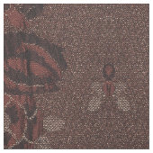 抽象芸術茶色の花金ゴールド ファブリック (見本)