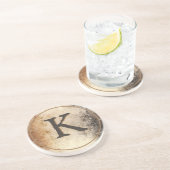 抽象芸術茶色 コースター (側面)