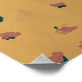 抽象芸術菜の花 ポスター (角)