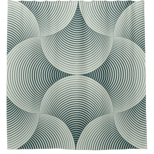 抽象芸術華美ジオメトリック花びらグリッドの背景。 シャワーカーテン (正面)