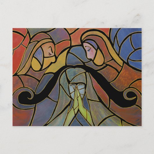 抽象芸術落ちたアートはがき ポストカード (正面)