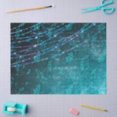 抽象芸術葉と文字列の緑のライト 薄葉紙 (クラフト)