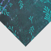 抽象芸術葉と文字列の緑のライト 薄葉紙 (詳細)