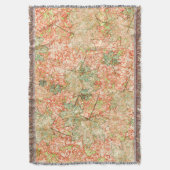 抽象芸術葉の付いたサンゴの背景 スローブランケット (正面縦)