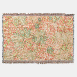 抽象芸術葉の付いたサンゴの背景 スローブランケット