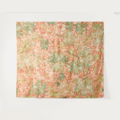 抽象芸術葉の付いたサンゴの背景 タペストリー (正面(横))