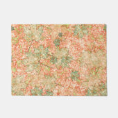 抽象芸術葉の付いたサンゴの背景 ドアマット (正面)