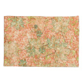 抽象芸術葉の付いたサンゴの背景 枕カバー (裏面-左)