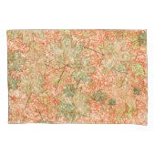 抽象芸術葉の付いたサンゴの背景 枕カバー (正面左)