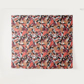 抽象芸術葉の果実（黒） タペストリー (正面(横))